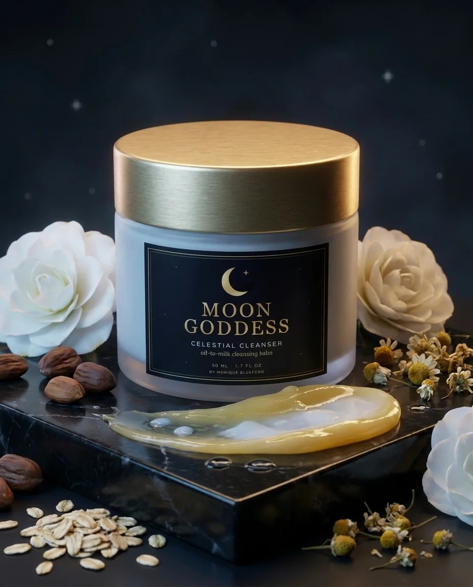 Celestial Cleanser with camellia blossoms, oats and chamomile